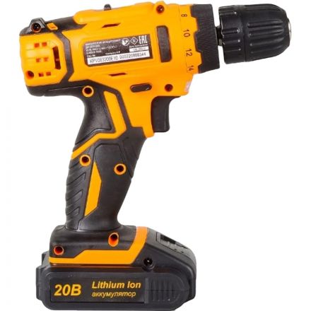 Дрель-шуруповерт аккум.ДА-20Л-2КА с набором оснастки 65 предм.(72/14/36)