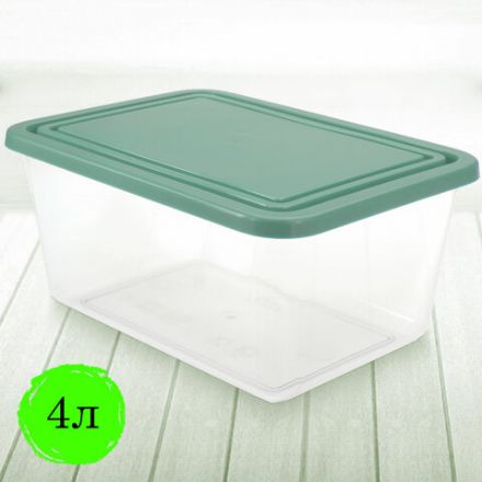 Контейнер 4 л, с крышкой, герметичный, универсальный, хранение и СВЧ, 12,5х19х25 см, IDEA, М 1455 Контейнер 4 л, с крышкой, герметичный, универсальный, хранение и СВЧ, 12,5х19х25 см, IDEA, М 1455