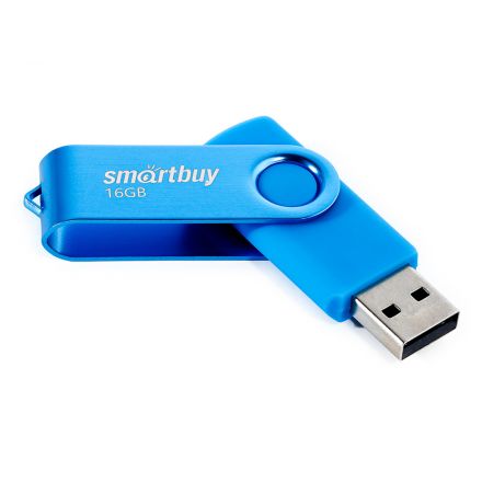Память Smart Buy "Twist" 16GB, USB 2.0 Flash Drive, синий Память Smart Buy "Twist" 16GB, USB 2.0 Flash Drive, синий