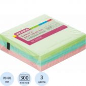 Стикеры Attache куб 76х76, пастель 3 цвета 300 л Стикеры Attache куб 76х76, пастель 3 цвета 300 л