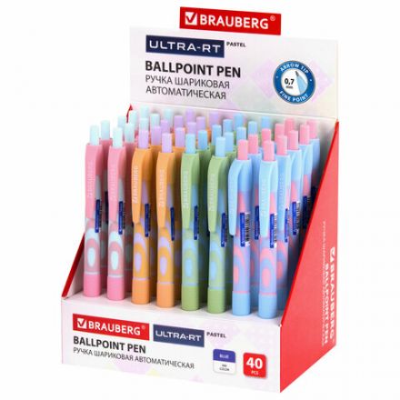 Ручка шариковая автоматическая BRAUBERG ULTRA-RT PASTEL, СИНЯЯ, 0,7 мм, линия 0,35 мм, 143933 Ручка шариковая автоматическая BRAUBERG ULTRA-RT PASTEL, СИНЯЯ, 0,7 мм, линия 0,35 мм, 143933