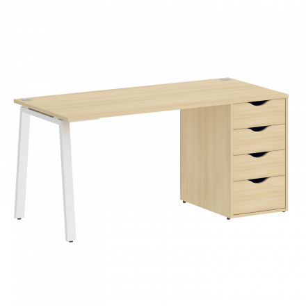 Home Office Стол письменный VR.SP-3-158.4.A Акация/Белый металл 1580*720*750 Home Office Стол письменный VR.SP-3-158.4.A Акация/Белый металл 1580*720*750