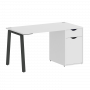 Home Office Стол письменный VR.SP-3-138.1.A Белый/Антрацит металл 1380*720*750