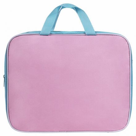 Папка на молнии с ручками STAFF EVERYDAY А4, 1 отделение, полиэстер, 80 мм, нежно-розовый, 271488