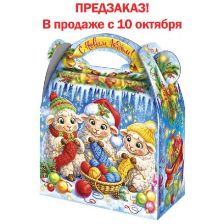 Подарок новогодний "ПОСИДЕЛКИ НА НОВЫЙ ГОД", НАБОР конфет 700 г, картонная коробка, МОСУПАК, 13074/МГ26003 Подарок новогодний "ПОСИДЕЛКИ НА НОВЫЙ ГОД", НАБОР конфет 700 г, картонная коробка, МОСУПАК, 13074/МГ26003