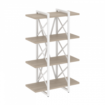 Loft Стеллаж на регулируемых опорах-4 полки VR.L-MST.O-4.4V Дуб аттик/Белый металл 800*400*1280 Loft Стеллаж на регулируемых опорах-4 полки VR.L-MST.O-4.4V Дуб аттик/Белый металл 800*400*1280