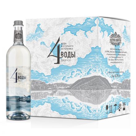 Вода питьевая 4 Воды стекло негаз. 0,75 л Вода питьевая 4 Воды стекло негаз. 0,75 л