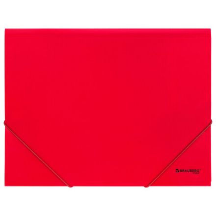 Папка на резинках А4 BRAUBERG UNIVERSAL, красная, до 300 листов, 0,5 мм, 273039 Папка на резинках А4 BRAUBERG UNIVERSAL, красная, до 300 листов, 0,5 мм, 273039
