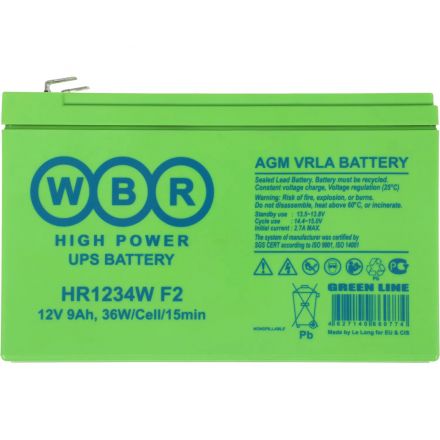 Батарея для ИБП WBR HR1234W F2 12В 9А.ч