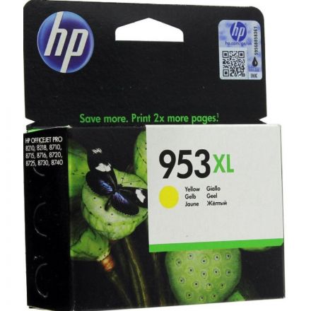 Картридж струйный HP 953XL F6U18AE желтый повышенной емкости оригинальный Картридж струйный HP 953XL F6U18AE желтый повышенной емкости оригинальный