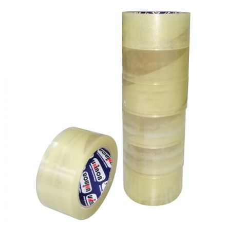Клейкая лента упаковочная 48 мм х 60 м UNIBOB 60 мкм прозрачная 6шт/уп Клейкая лента упаковочная 48 мм х 60 м UNIBOB 60 мкм прозрачная 6шт/уп