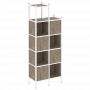 Loft Прямой стеллаж наборный VR.L-20 Тиквуд тёмный/Белый металл 862*446*2280