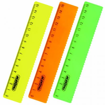 Линейка пластиковая 15 см, ПИФАГОР, неоновая, ассорти, с волнистым краем, 210614 Линейка пластиковая 15 см, ПИФАГОР, неоновая, ассорти, с волнистым краем, 210614