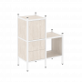 Loft Прямой стеллаж наборный VR.L-11 Денвер светлый/Белый металл 862*446*1047