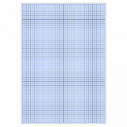 Бумага масштабно-координатная (миллиметровая), планшет, А4, голубая, 20 листов, ПЛОТНАЯ 80 г/м2, STAFF, 113490