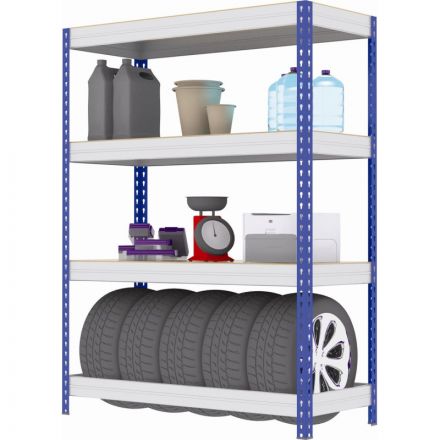 Стеллаж металлический MZ_МКФ15614-2.0 груз. 4 полки 1525х610х2000 Стеллаж металлический MZ_МКФ15614-2.0 груз. 4 полки 1525х610х2000