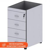 Тумба MS_Агат приставная АСС-22 серый