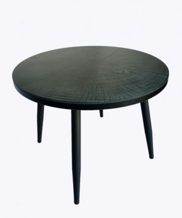 Стол журнальный "Лофт 4" , ЛДСП 22мм + стекло 4мм, Спил черный, опоры металл Стол журнальный "Лофт 4" , ЛДСП 22мм + стекло 4мм, Спил черный, опоры металл