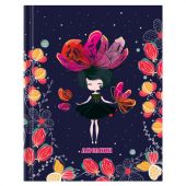 Дневник 1-4 класс 48 л., твердый, ЮНЛАНДИЯ, глянцевая ламинация, с подсказом, "Flower Girl", 106354