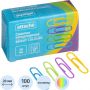 Скрепки Attache Bright Colours с полимерн.покрыт,28мм,разноцветн,100 шт/уп