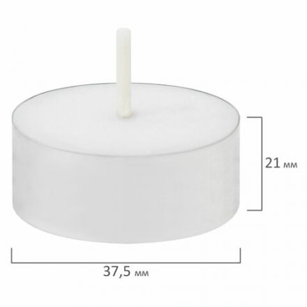 Свечи чайные Maxi Life, до 8 часов горения, вес 21 г, КОМПЛЕКТ 10шт., в гильзе, LAIMA, 609201