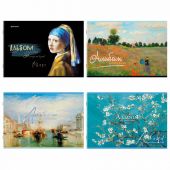 Альбом для рисования А4, 40 листов, скоба, обложка картон, BRAUBERG, 203х288 мм, "МИРОВЫЕ ШЕДЕВРЫ" (4 вида), 107117 Альбом для рисования А4, 40 листов, скоба, обложка картон, BRAUBERG, 203х288 мм, "МИРОВЫЕ ШЕДЕВРЫ" (4 вида), 107117