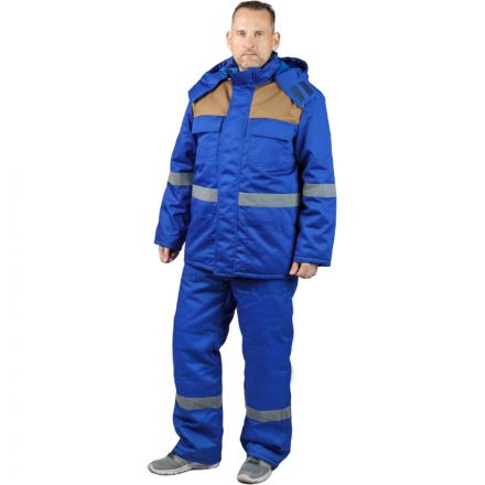 Куртка рабочая зимняя васил/беж. (р.48-50)р.170-176 Куртка рабочая зимняя васил/беж. (р.48-50)р.170-176