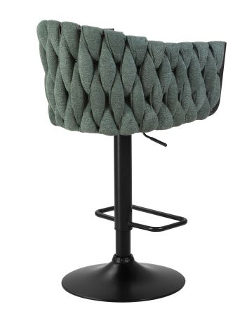 Стул барный DOBRIN LEON, зеленая ткань (LAR 275-23)