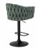 Стул барный DOBRIN LEON, зеленая ткань (LAR 275-23)