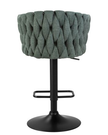 Стул барный DOBRIN LEON, зеленая ткань (LAR 275-23)