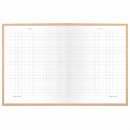 Блокнот МАЛЫЙ ФОРМАТ 110х147 мм, А6, 80 л., твердый, клетка, BRAUBERG "Minimal", бежевый, 116446