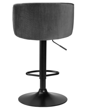 Стул барный DOBRIN DARCY BLACK, серый велюр (1922-19) Стул барный DOBRIN DARCY BLACK, серый велюр (1922-19)