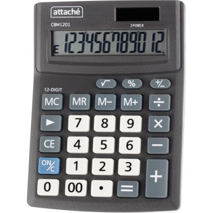 Калькулятор настольный Attache CBM1201-BK 12-разрядный черный 137x102x31 мм Калькулятор настольный Attache CBM1201-BK 12-разрядный черный 137x102x31 мм
