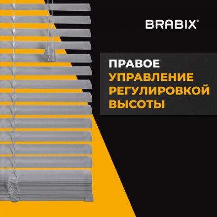 Жалюзи горизонтальные BRABIX 80х160 см, АЛЮМИНИЙ, цвет серебристый, 606039 Жалюзи горизонтальные BRABIX 80х160 см, АЛЮМИНИЙ, цвет серебристый, 606039
