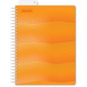 Бизнес-тетрадь Attache Waves А5 100 листов оранжевая в клетку на евроспирали с линейкой (162х205 мм)