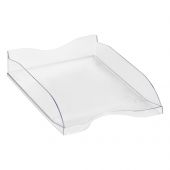 Лоток для бумаг горизонтальный СТАММ "Тропик", прозрачный Лоток для бумаг горизонтальный СТАММ "Тропик", прозрачный