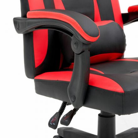 Кресло компьютерное CROMEX (КРОМЕКС) "Start GM-105", две подушки, экокожа, черное/красное, 532957 Кресло компьютерное CROMEX (КРОМЕКС) "Start GM-105", две подушки, экокожа, черное/красное, 532957