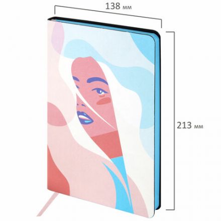 Ежедневник недатированный А5 (138х213 мм), BRAUBERG VISTA, под кожу, гибкий, 136 л., "Enigma", 111989 Ежедневник недатированный А5 (138х213 мм), BRAUBERG VISTA, под кожу, гибкий, 136 л., "Enigma", 111989