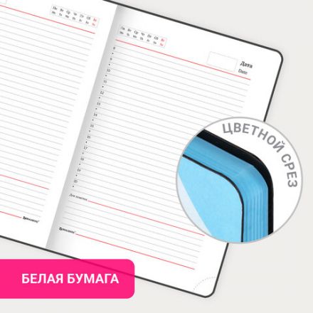 Ежедневник недатированный А5 (138х213 мм), BRAUBERG VISTA, под кожу, гибкий, 136 л., "Enigma", 111989 Ежедневник недатированный А5 (138х213 мм), BRAUBERG VISTA, под кожу, гибкий, 136 л., "Enigma", 111989