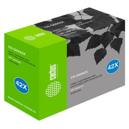 Картридж лазерный CACTUS (CS-Q5942X) для HP LaserJet 4250/4350, ресурс 20000 стр. Картридж лазерный CACTUS (CS-Q5942X) для HP LaserJet 4250/4350, ресурс 20000 стр.
