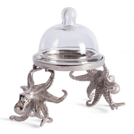 Тортница Secret de Maison Октопус/Octopus (мод. 9647) алюминиевый сплав, 26х15х23см, серебряный