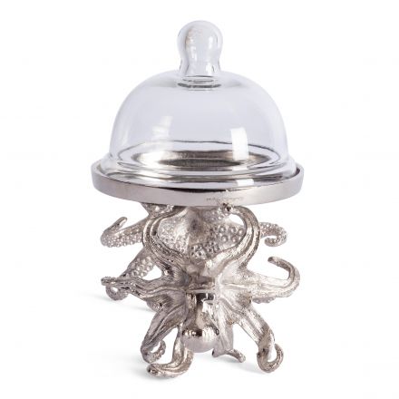 Тортница Secret de Maison Октопус/Octopus (мод. 9647) алюминиевый сплав, 26х15х23см, серебряный