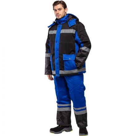 Костюм рабочий зимний з39-КБР черный/вас (р.44-46) 182-188 арт.Валькирия