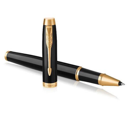 Ручка-роллер PARKER "IM Core Black Lacquer GT", черный глянцевый лак, позолота, черная, 1931659 Ручка-роллер PARKER "IM Core Black Lacquer GT", черный глянцевый лак, позолота, черная, 1931659