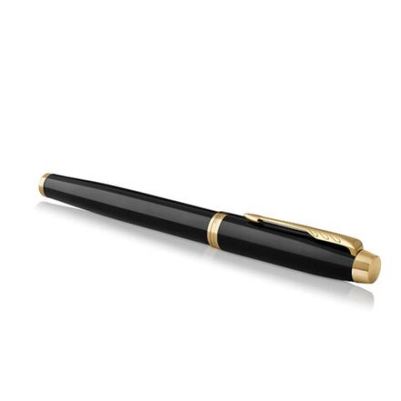 Ручка-роллер PARKER "IM Core Black Lacquer GT", черный глянцевый лак, позолота, черная, 1931659 Ручка-роллер PARKER "IM Core Black Lacquer GT", черный глянцевый лак, позолота, черная, 1931659
