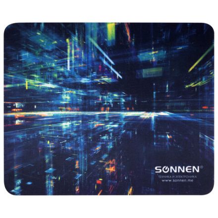 Коврик для мыши SONNEN "SINGULARITY", резина + ткань, 220х180х3 мм, 513293 Коврик для мыши SONNEN "SINGULARITY", резина + ткань, 220х180х3 мм, 513293