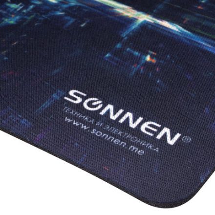 Коврик для мыши SONNEN "SINGULARITY", резина + ткань, 220х180х3 мм, 513293 Коврик для мыши SONNEN "SINGULARITY", резина + ткань, 220х180х3 мм, 513293