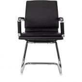 Конференц-кресло VB_Бюрократ Ch-993-Low-V черный экокож полозья металл хром Конференц-кресло VB_Бюрократ Ch-993-Low-V черный экокож полозья металл хром