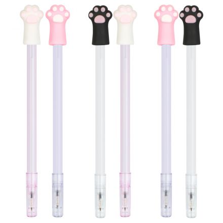 Ручка шариковая MESHU "Paws" 2шт., синие, 0,7мм, корпус ассорти, пакет