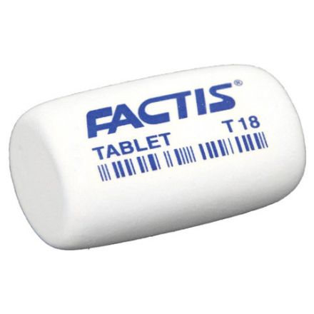 Ластик FACTIS Tablet T 18 (Испания), 45х28х13 мм, белый, скошенный край, CMFT18 Ластик FACTIS Tablet T 18 (Испания), 45х28х13 мм, белый, скошенный край, CMFT18